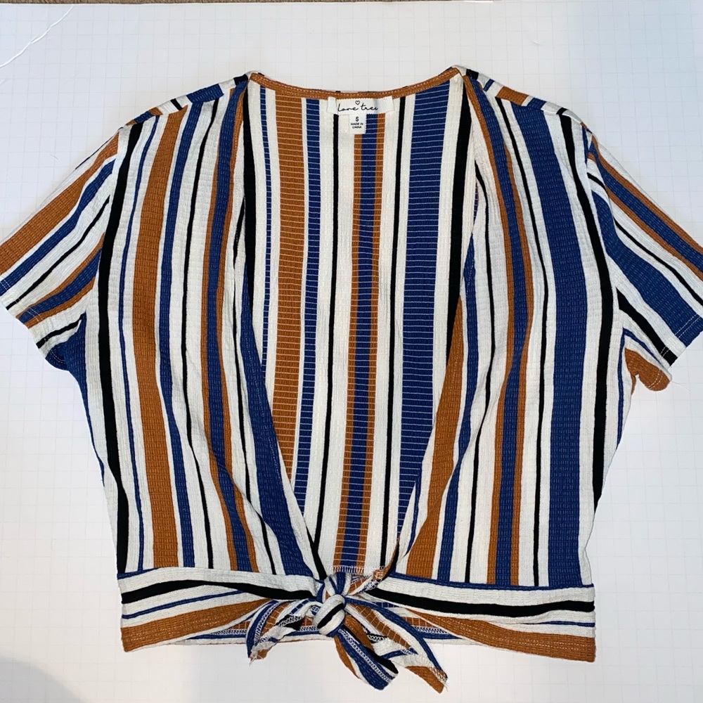 Striped Wrap Top